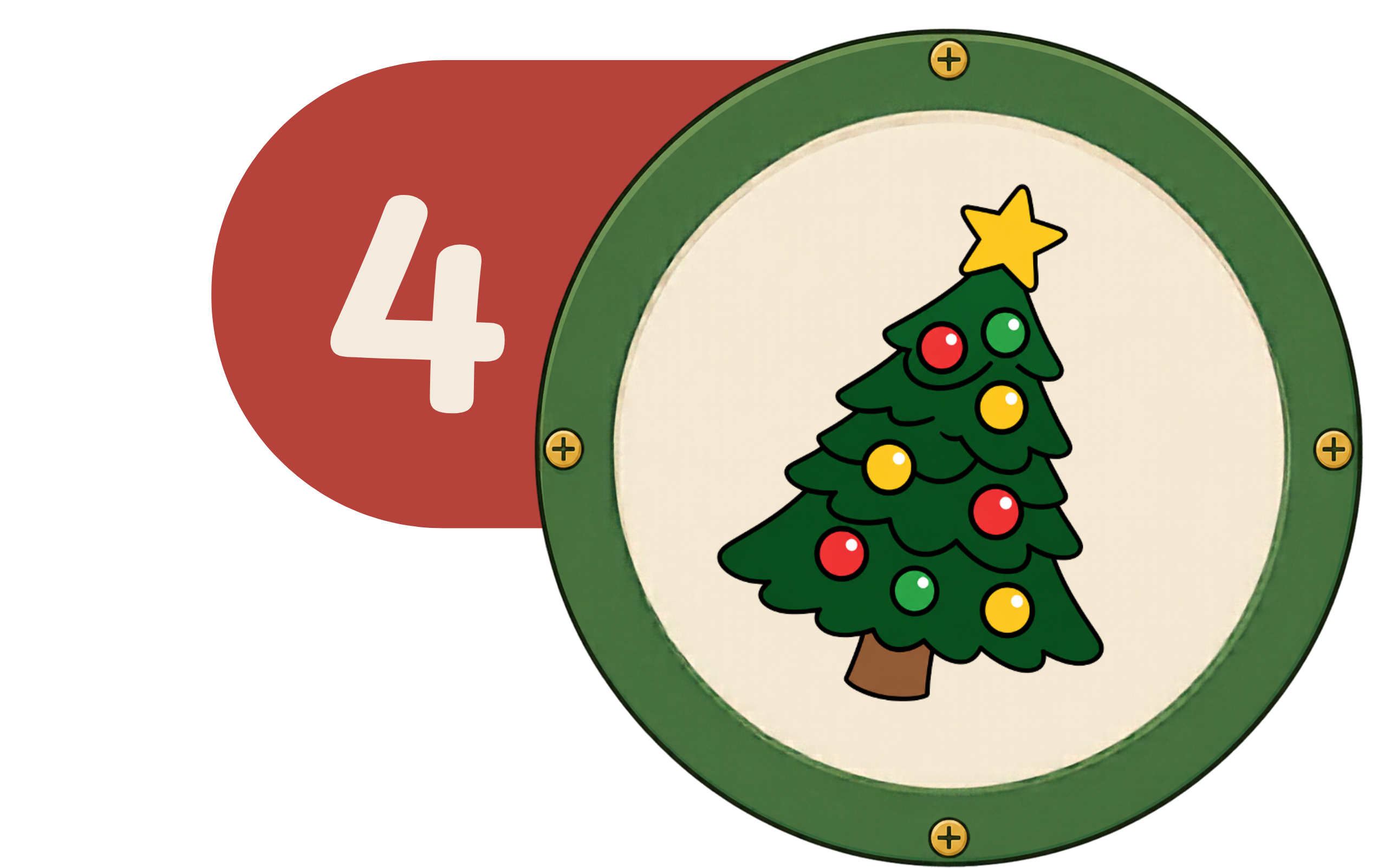 Passo 4: Ilustração de uma 
                    arvore de natal